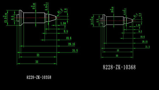 caramic guide pin dwg